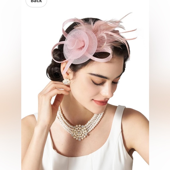 Elegant Pink Fascinator Headband - Picture 1 of 8